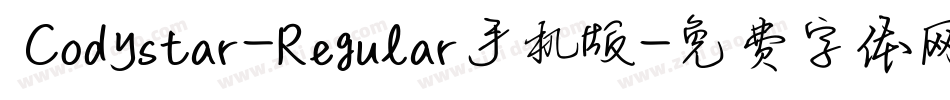 Codystar-Regular手机版字体转换